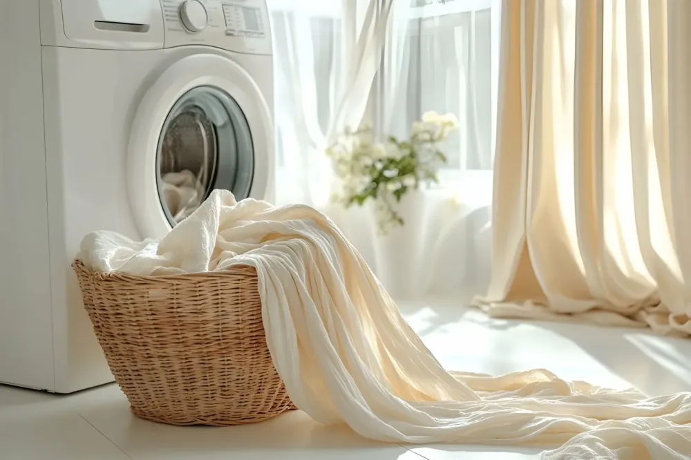 Buanderie et linge devant